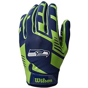 Wilson Handschoenen NFL TEAM SUPER GRIP, One size fits all voor tieners, Silicone/Stretch Lycra