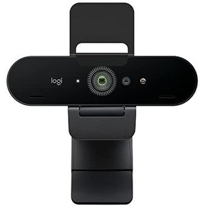 Logitech Brio Stream Webcam - Ultra 4K HD-videogesprekken, ruisonderdrukkende microfoon, HD automatische lichtcorrectie, groothoek, voor Microsoft Teams, Zoom, Google Meet, PC/Mac - Zwart