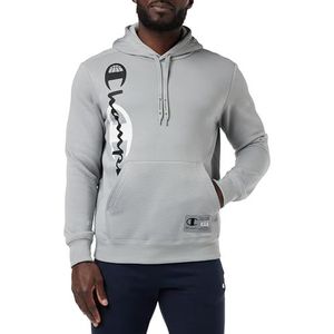 Champion Legacy Basketball - Powerblend fleece sweatshirt met capuchon, grijs/zwart, L heren FW23, Grigio Monumento/Nero, L