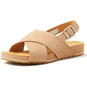 Timberland Malibu Waves Basic X Strap Sandalen voor Dames, Beige Suède, 41 EU