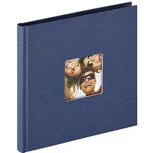walther design fotoalbum blauw 18 x 18 cm met omslaguitsparing, Fun FA-199-L