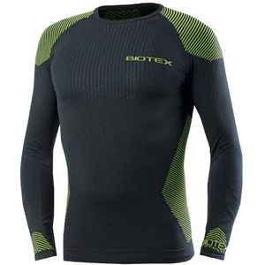 Biotex Bioflex Warm onderhemd, zwart/neongeel, I (XS/S) heren, Zwart/Neon Geel, XS/S