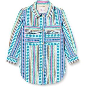aleva Meisjeshemdjas shirt, meerkleurig blauw, 116 cm
