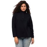 Ulla Popken - Sweatshirt - Nachtblauw - Normale Pasvorm - Lange Mouw