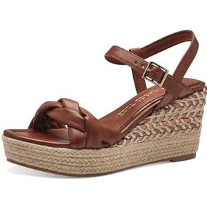 MARCO TOZZI Wedge Sandal by Guido Maria Kretschmer 2-28353-42 dames, Cognac Comb, 38 EU