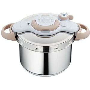 Lagostina Clipso Eco Respect 6L, 2-in-1 drukpot met 80% gerecycled staal, 3-laagse bodem, oefenventiel, veilig deksel en app voor Android en iOS