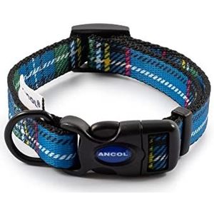 Ancol Nylon verstelbare kraag, 20-30 cm, Tartan Blue