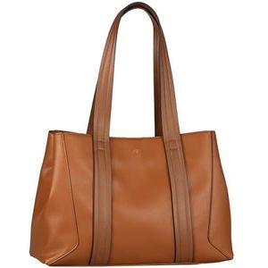 TOM TAILOR Bags Manola Dames Shopper Schoudertas Ritssluiting Groot Cognac Bruin, bruin (cognac), mode