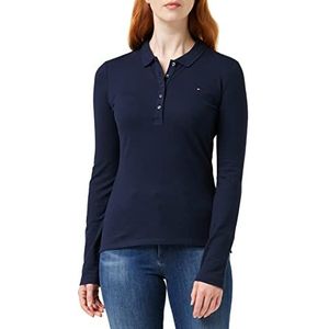 Tommy Hilfiger Poloshirts voor dames met lange, blauw (midnight), XXS