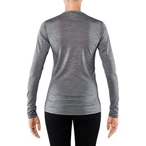 FALKE Functioneel shirt met lange mouwen, zijdewol, zijde, grijs, blauw, ademend ondergoed voor sport, warm, sneldrogend, voor warme tot koude temperaturen, 1 stuk