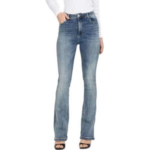 ONLY ONLMila High Waist Flared Jeans voor dames, blauw (medium blue denim), 25W x 32L