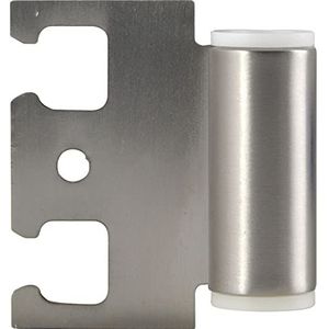 SIMONSWERK N.Z. 0 011107 0 04000 deurband-framedeel V7800 WF voor volledig glazen deurbanden, hoogte: 38,5 mm, band ø 15 mm voor houten deuren, roestvrij staal, zilver