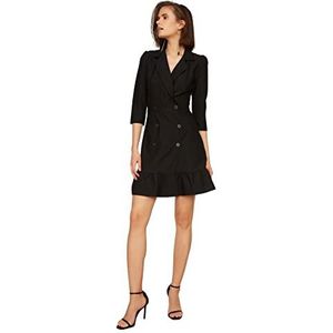 Trendyol Dames Mini Blazer Jurk Regular Geweven Jurken, Zwart, 66