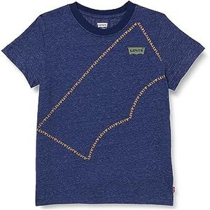 Levi's Kinderen LVB Word UP Batwing T-stuk, Oceaan Cavern, 8 Jaren