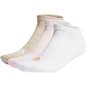 adidas Unisex gewatteerde laag uitgesneden sokken 3 paar No Show sokken, XXL, Helder Roze/Wit/Wonder Beige, XX-Large
