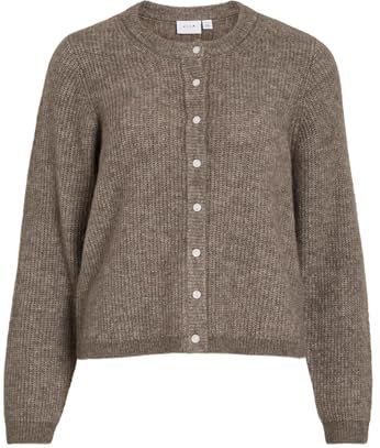 VILA - VILory - Gebreid Vest - Bruin Gemêleerd