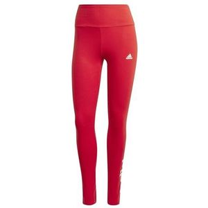 adidas Dames ESSENTIALS HIGH-WAISTED LOGO LEGGINGS, better scarlet, M Short