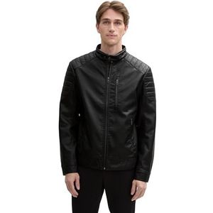 TOM TAILOR Kunstlederen jas voor heren, 29999 - Black, XXL