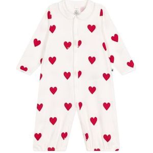 Petit Bateau Combisac uniseks, Wit/Rood, 6 Maanden