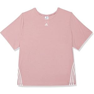 adidas Dames WTR Icons 3S T T-Shirt, Wonder Mauve/White, 4X