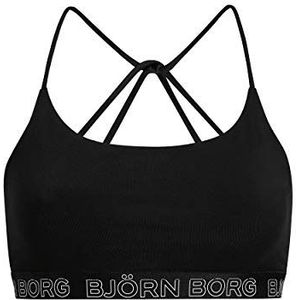 Björn Borg Sahara Soft Sportbeha voor dames, zwart, wit ondergoed