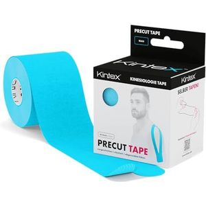Kintex Kinesiologie Tape voorgesneden, 20 strips á 25 cm x 5 cm, PreCut Tape, huidvriendelijk, waterdicht, voor sport en fysiotherapie (blauw)