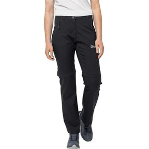 Jack Wolfskin Active Track Zip Off Pants W wandelbroek, zwart, maat 34, dames, Zwart, 32