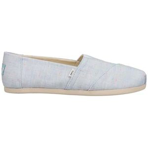 TOMS Platte instappers met Alpargata-print voor dames, Linnen Licht Blauw, 36 EU