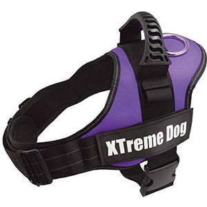 Arquivet Xtreme Hondentuigje voor honden, paars, maat XL/80-110 cm, verstelbaar, ergonomisch en robuust, incl. handvat boven om te wandelen