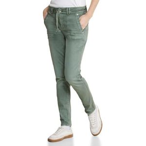 Jeans joggingbroek in losse pasvorm, Soft Olive Washed, 34W / 30L