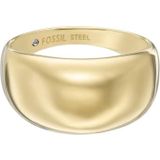 FOSSIL JF04746710 All Stacked Up Gold-Tone roestvrijstalen ring voor dames, Roestvrij staal, Geen edelsteen