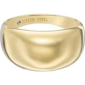 FOSSIL JF04746710 All Stacked Up Gold-Tone roestvrijstalen ring voor dames, Roestvrij staal, Geen edelsteen