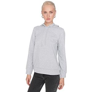 Trendyol 100% katoen Sweatshirt - Grijs - Regular XL Grijs, Grijs, XL