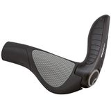 Ergon - GP4 ergonomische lock-on fietshandgrepen met bar-end ondersteuning | normaal compatibel | voor touring en trekking fietsen | Large | zwart/grijs