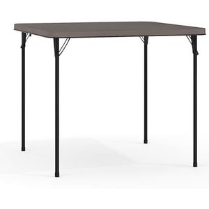 Flash Furniture 34'' vierkant Bi-Fold Dark Gray plastic vouwtafel met draaggreep modern 34""W x 34""D x 28.5""H donkergrijs