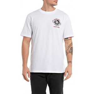 Replay T-shirt voor heren, Wit 001, 3XL