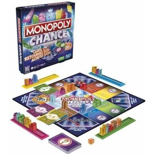 Monopoly Kans-bordspel, snel Monopoly-gezinsspel voor 2-4 spelers, 20 min. 20 min. (Franse versie)