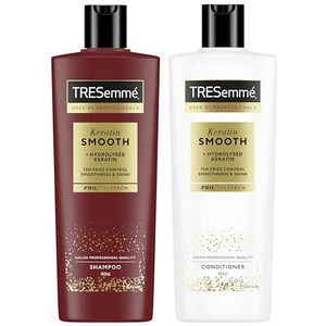 Tresemme Shampoo & Conditioner Keratin Smooth haarverzorgingspakket met gehydrolyseerde keratine 400 ml + 400 ml 2 stuks
