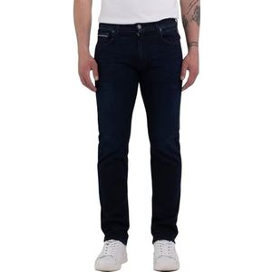 Replay Heren Jeans Grover Straight-Fit met stretch, donkerblauw 007, 40W x 34L