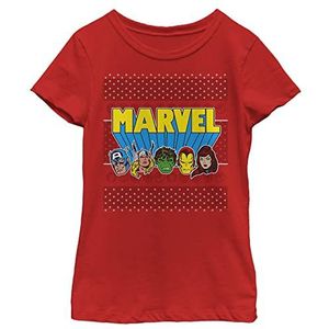 Marvel Jolly Avengers T-shirt voor meisjes, rood, XL