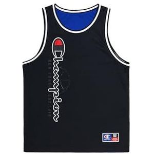 Champion Legacy Modern Basket - Omkeerbare Graphic Micromesh S/L Tanktop, zwart/elektrisch blauw, XXL Heren SS24, zwart/elektrisch blauw, XXL