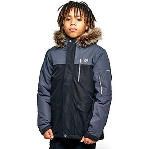 Dare2b Kid's Furtive Waterdicht Ademend Getapete Naden Interne Zip Jas, Zwart/Ebbenhout, 9-10