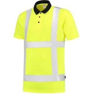 Tricorp 203006 Safety EN ISO 20471 Birdseye poloshirt, 50% polyester/50% polyester, CoolDry, 180 g/m², fluorgeel, maat L