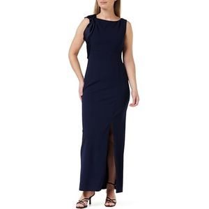 Gina Bacconi Maxi-jurk voor dames, met strik, schouder, cocktailjurk, marineblauw, 36