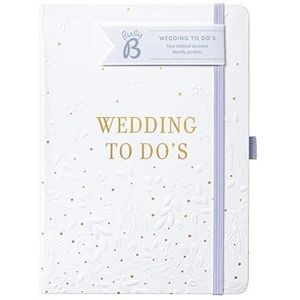 Busy B Bruiloft om te doen boek - A5 formaat wit & goud bruiloft organisator, One Size