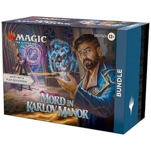 Magic: The Gathering - Mord in Karlov Manor Bundle - 9 Play-Boosters, 30 landkaarten + exclusieve accessoires (Duitse versie)