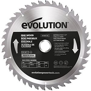 Evolution Power Tools FW185TCT-40, zaagblad voor het zagen van hout, voor verstekzagen, 185 mm
