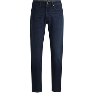 BOSS - Taps Toelopende Jeans - Blauw - Stretchdenim