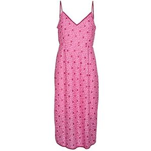 Bestseller A/S Dames VMSONEY LACE Singlet Calf Dress WVN jurk, Bonbon/Detail: Pink Yarrow Lines, XL, Snoep/detail: roze Yarrow Lines, XL
