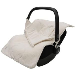 Jollein Voetenzak Nijntje Teddy, Oatmeal - voor babyzitje, kinderautostoel groep 0+ en kinderwagen - voor 3-punts en 5-punts gordel